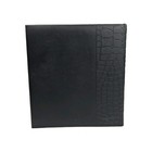 Hallmark Refillable 6-ring Address Book Black Crocodile Pattern Spine Read