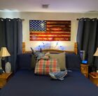 Wooden American Flag  Patriotic Flag  Charred American Flag  Rustic Designer