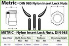 M6 Lock Nut Stainless Steel Nylon Insert Hex Lock Nut - M6x1mm