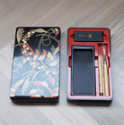 Portable Japanese Calligraphy Set Mini Ink Suzuri Stone Brush Pen Made In Japan