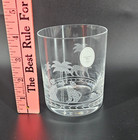 Vtg Rare Christian Dior Casablanca Leopard Old Fashioned Glass Barware W Sticker