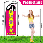 2 Sets Beauty Salon Feather Flag Banner For Business 7ft Advertising Beauty Salo