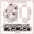 Hahafelt 3 Piece Patchwork Western Crib Bedding Set For Boys Girls Cow Cactus   