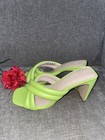 The Drop Green Criss Cross Block Heel Slip-on Square Toe Mule Shoes Women s 8