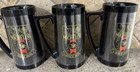 Michelob Vintage Beer Stein Mugs Black Plastic Thermo-serv West Bend Set Of 3