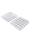 Clear 25-bobbin Storage Box     Sewing Thread Organizer Case