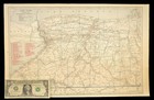 Vintage Western New York Map Railroad New York Central Rr Large Antique