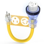 Rv Adapter Cord 15 Amp To 50 Amp 5-15p Male To Ss2-50r Female Dogbone Power Cord