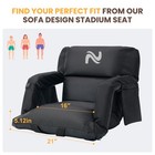 Naizea Heated Stadium Seat With Back Support  Sofa Style 5  Thick Bleacher Chair