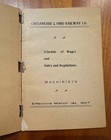 Free Ship 1907 Chesapeake   Ohio Railroad Co Schedule Of Wages Rules regulations