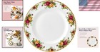 Vintage Floral Dinner Plate - 10 5  Round Fine China With Elegant Gold Rim