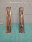 Large Pair Of Vintage Salvage Antique Brass Heavy Door Handles 30 Cm X 6cm 