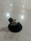 Carolyn Pollack Sterling Silver Ring     White Agate Center With Turquoise Sz8 11g