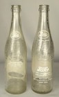 2 Vintage 40s-50s Sparkling Pepsi Cola  12 Oz Bottles Single   Double Dot