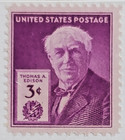 2004-p Thomas Edison - Silver Dollar With Vintage U s  Stamps - Very Nice  W2