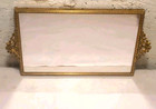Vintage Rectangle Gold Tone Mirror Vanity Tray Cherubs Angel Design Bathroom 13 