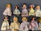 Vintage Lot Of 20 Nancy Ann Storybook Dolls  Frozen Arms   Legs- Bisque  Plastic