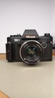 Slr Film Camera 35mm Kiev-19m Helios-81n Lens Nikon F Mount Vintage Ussr Tested