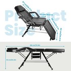 Massage Bed 881lb Adjustable Massage Salon Spa Chair W  Swivel Chair For Tattoo