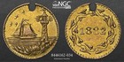 New Discovery  1882 Lighthouse   Sailboat California Gold   Ngc Au  Only 1 Known