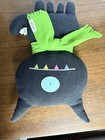 Ugly Doll 13  Black Ugly Dog Green Scarf Plush Stuffed Animal 2004