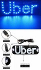Bright U B E R Green Led Driver Display Sign Usb  Switch Suction Cup  Ship Fast