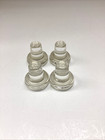 4 Pc Clear Glass Bottle Stopper Decanter Perfume Wine Topper Replacement Top Vtg