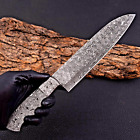 Custom Made Hand Forged Damascus Steel Blank Blade Kitchen Chef Knife 2763
