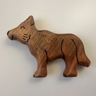 Sweet Potato Village Wooden Wolf Figurine Spv Waldorf Woodland Animal Toy
