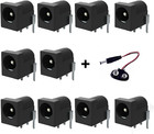 Breadboard-friendly 2 1mm Pcb Mounting Female Dc Power Barrel Jack  10 Pcs 