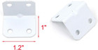 L Bracket White  Angle Bracket Corner Braces 1x1 2  lxw  Stainless Steel P