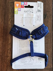 Cat Leash Harness Set Kitty City Blue 5-10 Lbs 2 Pc Gold Adjustable Sturdy New