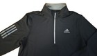 New Adidas Golf Men s Classic 1 4-zip Peformance 3s Pullover Advf20r779 Black Sm