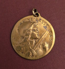 1916 Ww I Battle Of Verdun French Brass Medal Pendant Joan Of Arc W raised Sword
