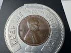 1948 D Encased Lincoln Wheat Cent - Good Luck Penny - Newport Chevy