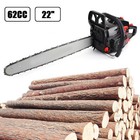 62cc Gas Chainsaw 22  Bar Gasoline Powered Chain Saw 2 Cycle Engine Cutting L3