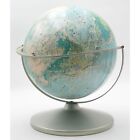 Vintage Rand Mcnally World Portrait Globe With Full-circle Ring Metal Stand