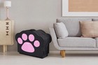 Tf Foldable Toddler Travel Bed Modular Foam Bed Washable Cover Black Pink Paw