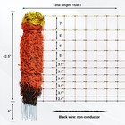 Toriexon Electric Fence Netting 42 5  H X 164 l  Posts   Double-spiked Stakes