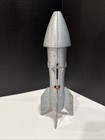 Vintage 1957 Astro Manufacturing Silver Rocket Bank Berzac Creation  Read