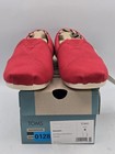 New Toms Women s Red Canvas Classic Alpargata Slip On Flat Shoe Size 9 M