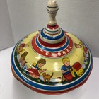 Vintage Choral Spinning Top Tin Lithography Toy Made In Germany By Ohio Art