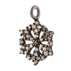 Antique Victorian Diamond Pendant For Women 925 Sterling Silver Handmade Jewelry