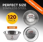  120 Packs  1 5 Oz Stainless Steel Dipping Sauce Cup