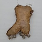 Vintage Native American Iroquois Indian Beaded Boot Whimsey Pin Cushion Shoe