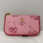 Coach Nolita 19 Women s Shoulder Bag     Pink Cherry Print Leather Purse Signature