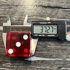 Vintage Large Pair Red Bakelite   Translucent Dice 1 5    Excellent Condition