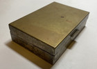 Vintage Brass Hinged  Box Lined With Cider Cigar  Stash Trinket Box