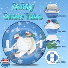 Frueydo Inflatable Snow Tube Sled With Premium Canvas Cover Heavy