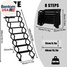 10ft Pull Down Attic Stairs  12 Steps Wall Mounted Folding Loft Ladder extension